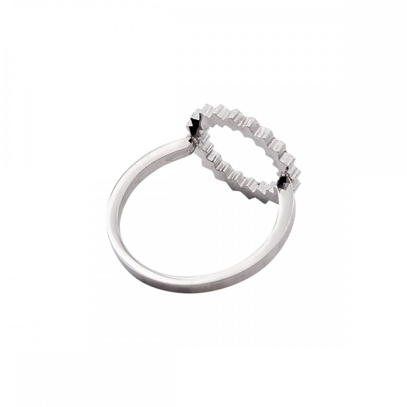 Splendide Bague Femme Acier Ornée Zirconium