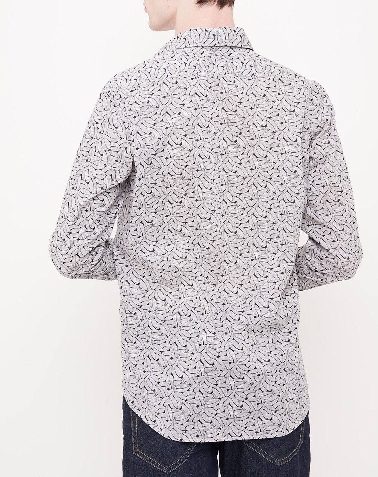 Hartford Chemise Slim Sammy imprimée blanc/noir