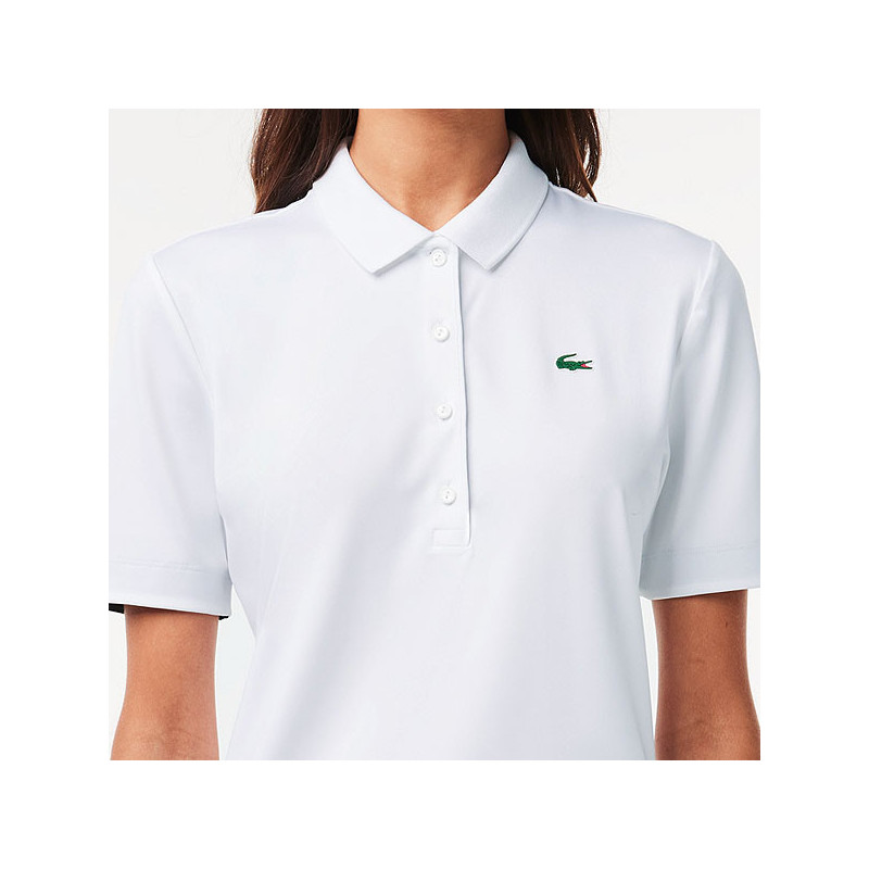 Polo tennis femme Lacoste Sleeved Ribbed