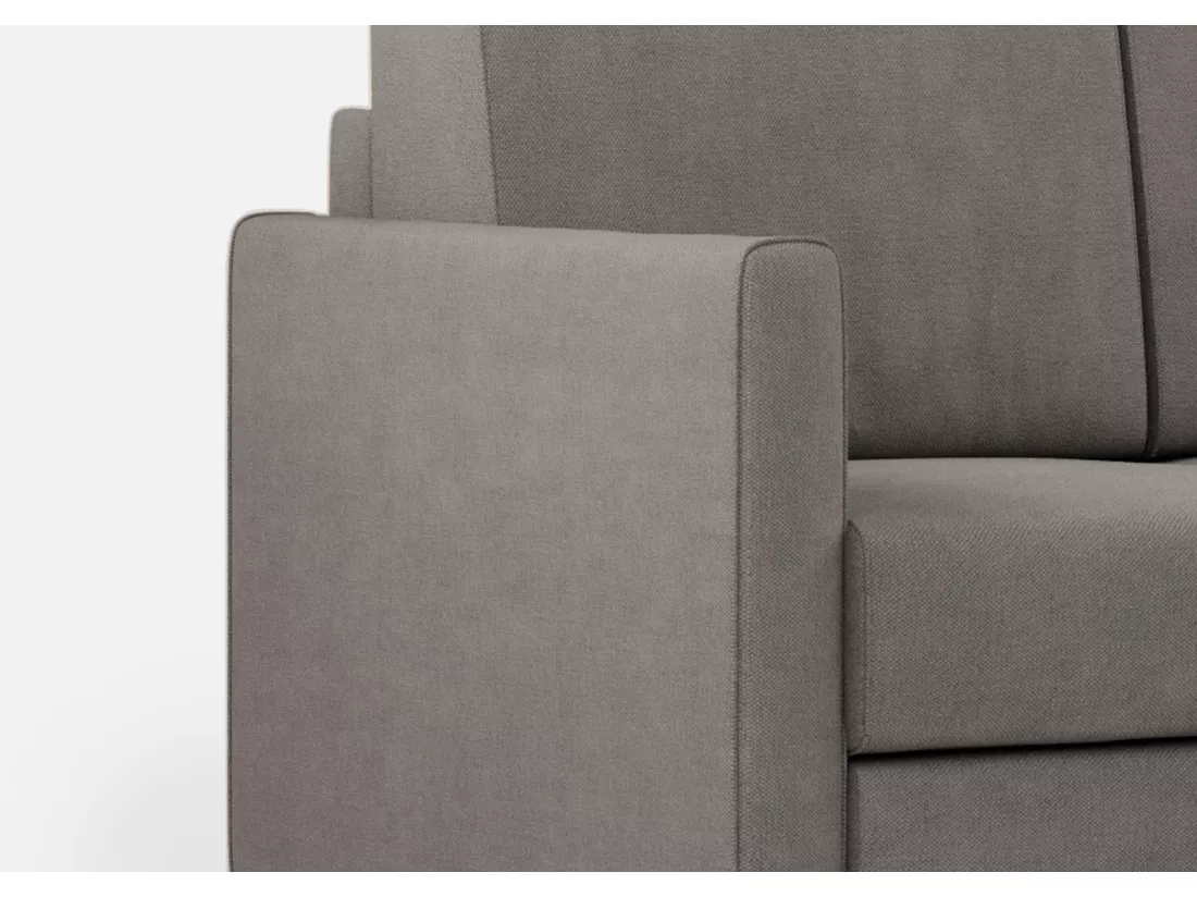 Canapé d'angle moderne italien tissu gris Korane - 5 tailles-Taille 241x241 cm