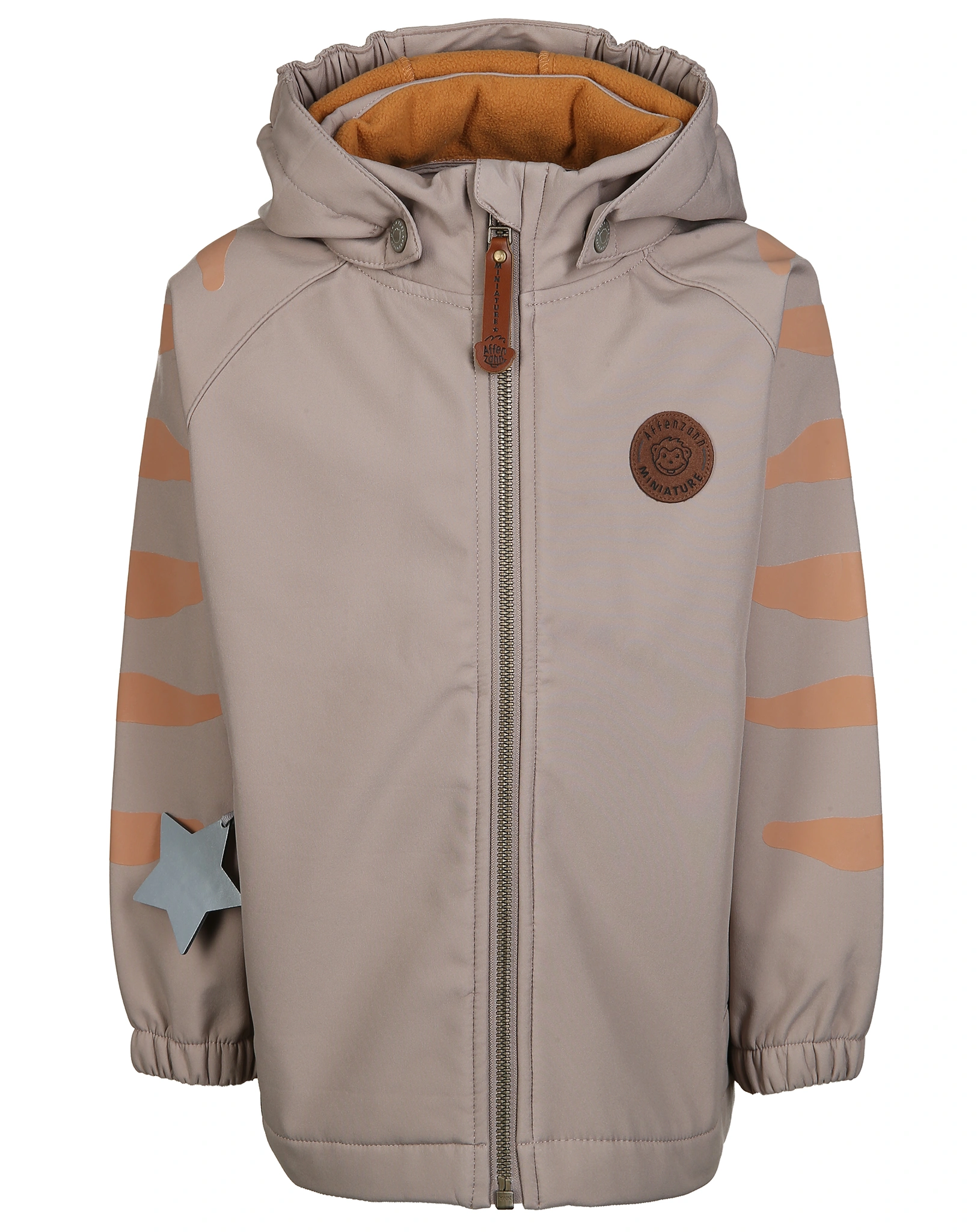 Softshelljacke AFFENZAHN MATALDO STRIPED mit Innenfleece in mocha meringue