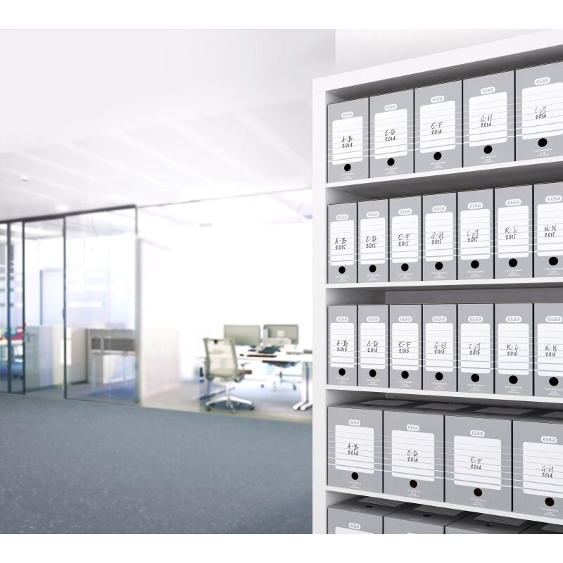 Pack 20 Boites D'Archivage Elba D15 Automatique Gris Pacx20