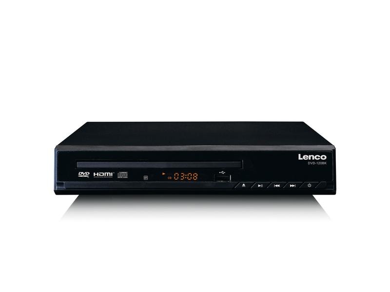 Lenco DVD-Player DVD-120 Schwarz DVD-Player mit HDMI- und SCART-Anschluss sowie Display und Fernbedienung