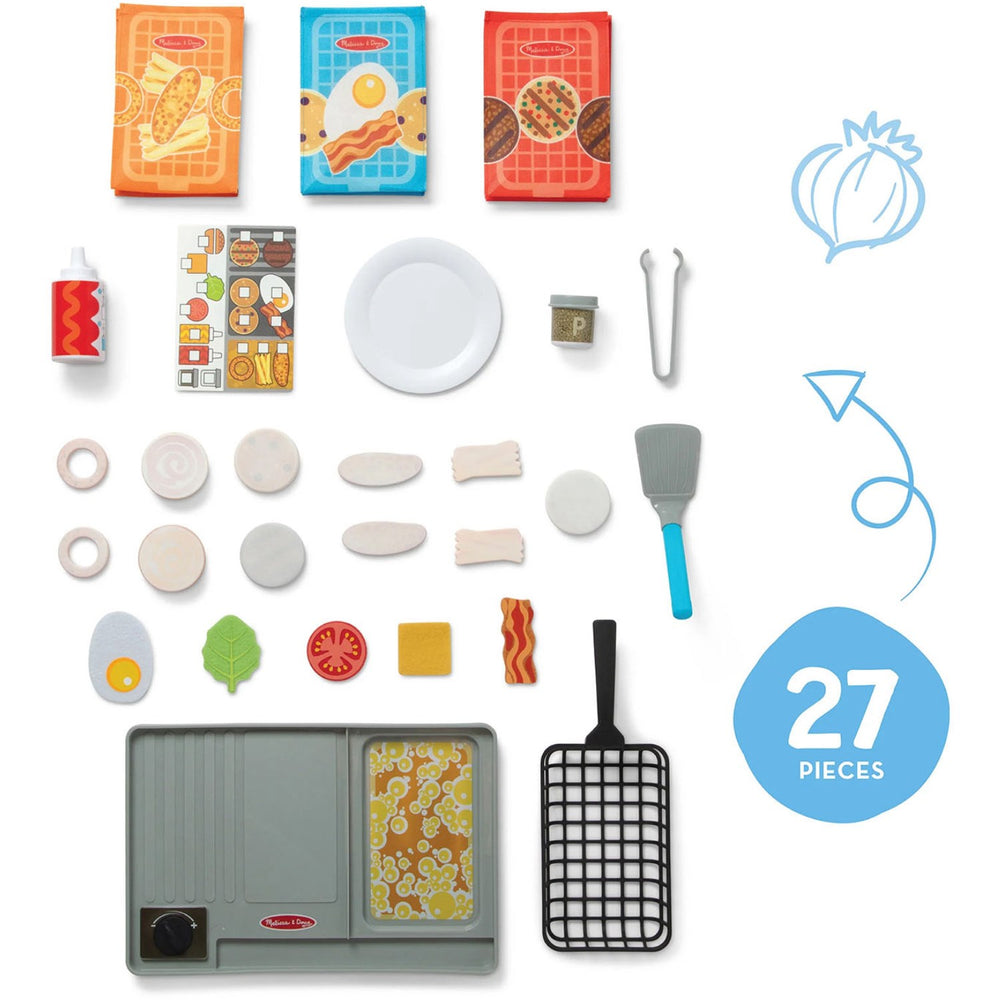 Køb Melissa & Doug Multifarvet Legesæt - Water Wow! Flip & Fry: Grill-Sæt