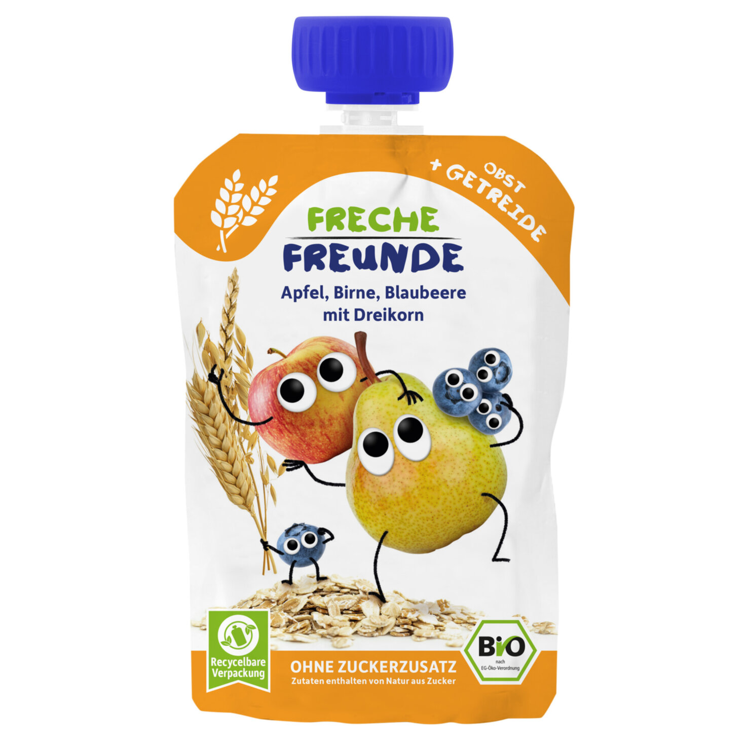 Freche Freunde Apfel, Birne, Blaubeeren & Dreikorn 6+ Monate