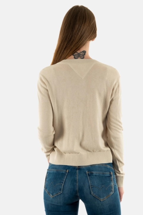 pull léger tommy jeans essential vneck acg newsprint