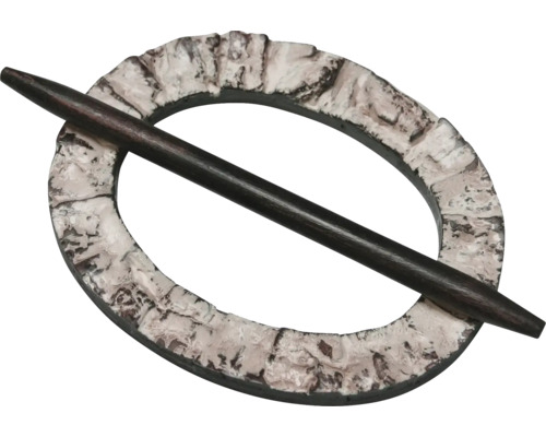 Decoratieve ovale houten ring, 12 x 9,5 cm