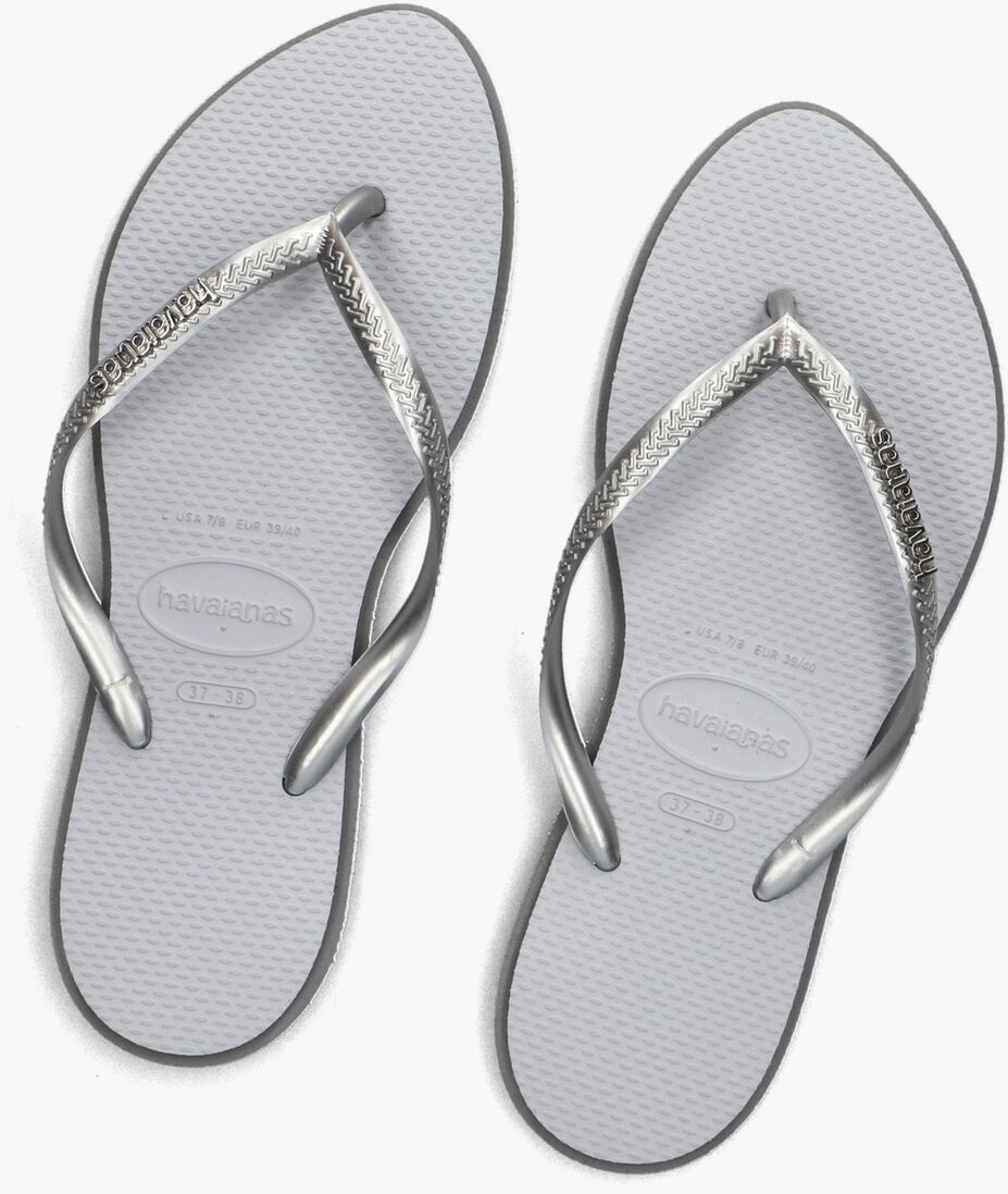 zilveren havaianas teenslippers slim point