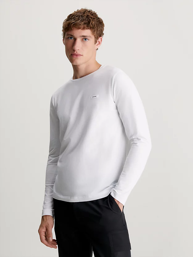 Camiseta de manga comprida com modelagem justa e tecido elástico