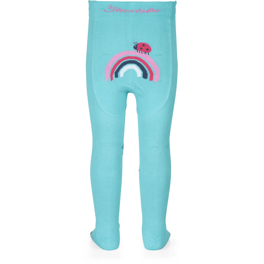 Sterntaler Krabbelstrumpfhose Regenbogen helltürkis