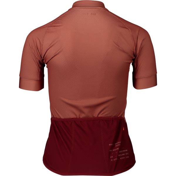 Maillot vélo POC W'S ESSENTIAL ROAD LOGO JERSEY HIMALAYAN SALT/GARNET RED