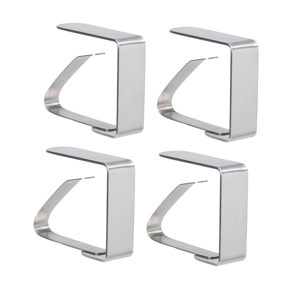 Lot de 4 pinces à nappe en acier inoxydable