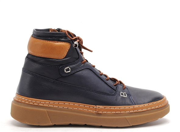 Coco abricot boots bottine plates femme mege bleu