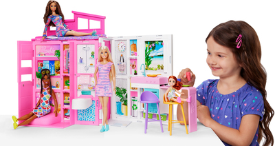Barbie Lekesett med Dukke Getaway House