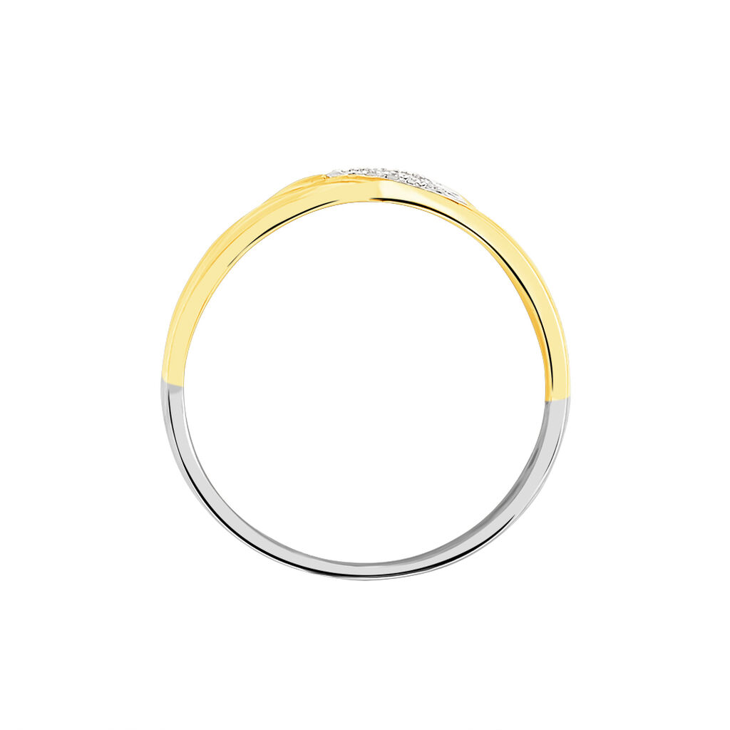 Bague Nesibe Or Tricolore Diamant