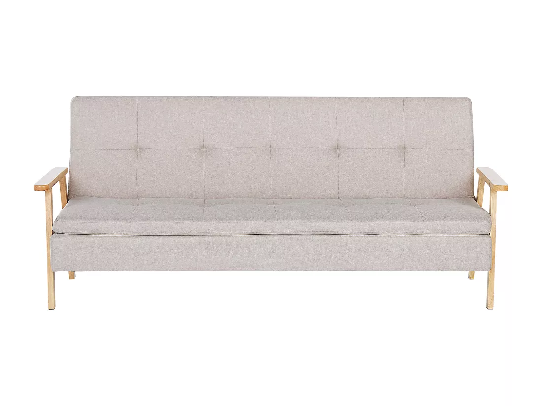 Canapé-lit en tissu beige TJORN