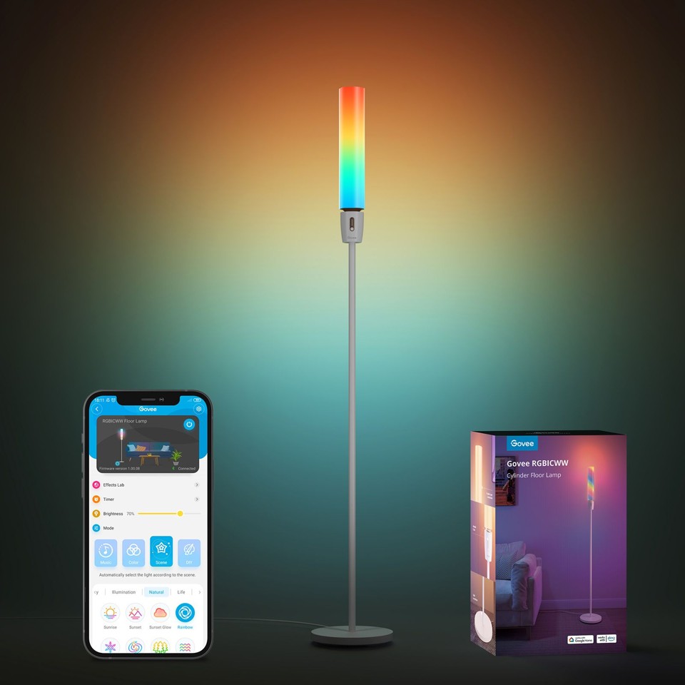 Govee - RGBICWW Cylinder Floor Lamp