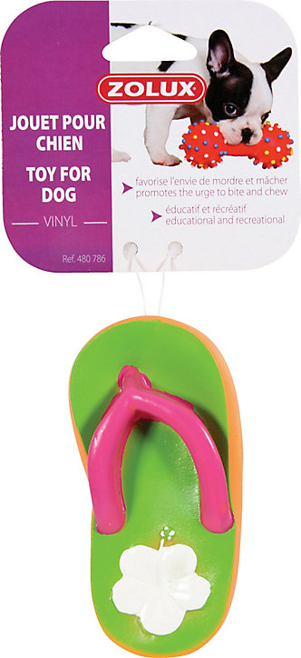 Jouet pour chien forme tong, en vinyl, 12cm