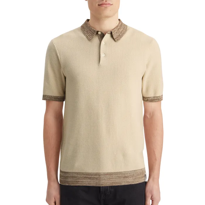 Scotch & Soda Structure Knitted Polo Heren