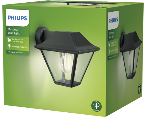 Buitenwandlamp, 1-lichts, 18x17,5 cm, antraciet