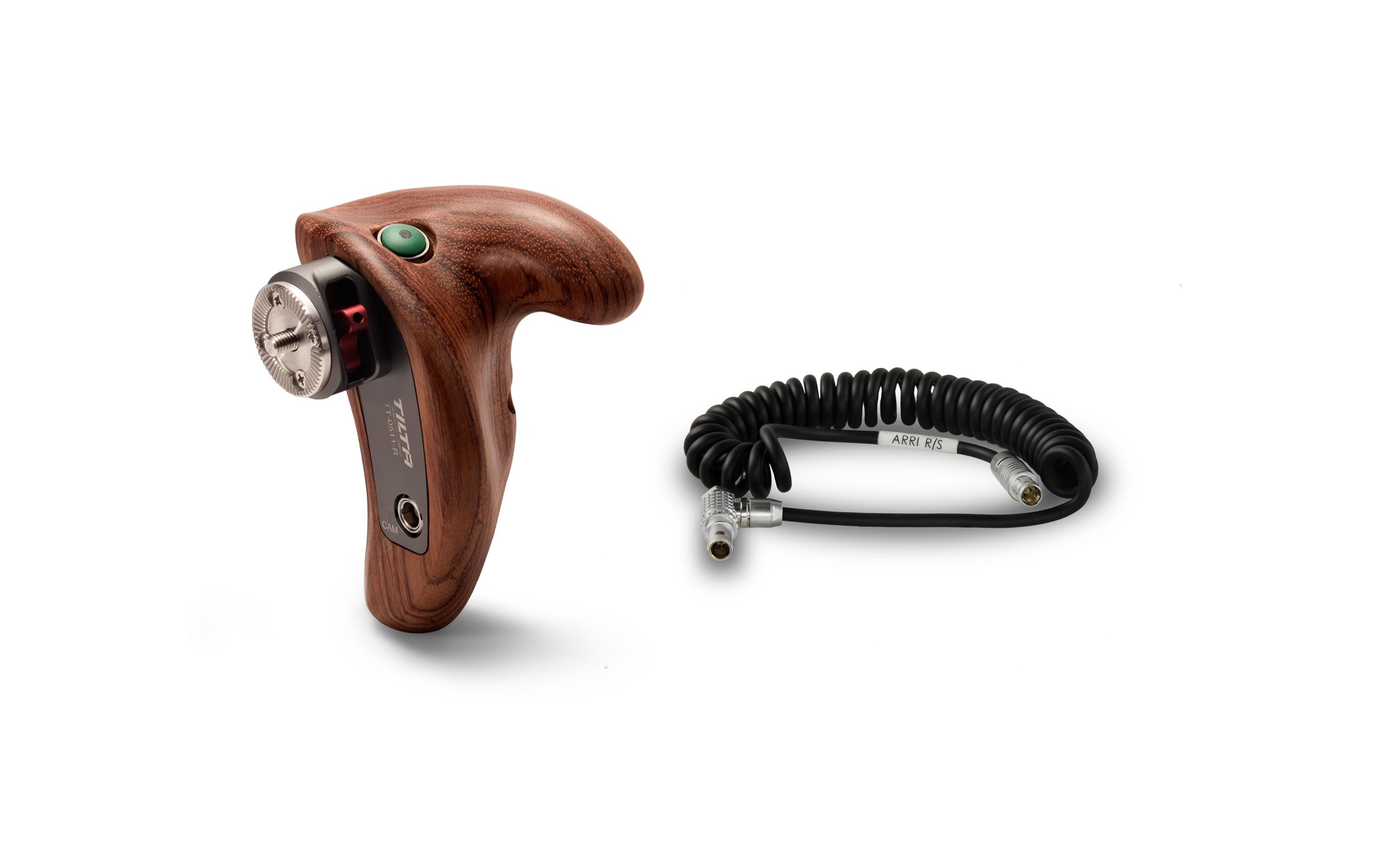 TT-0511-R-AM Rechter Holzhandgriff 2.0<br>Rechter Holzhandgriff 2.0 mit R/S-Taste, ARRI Alexa mini