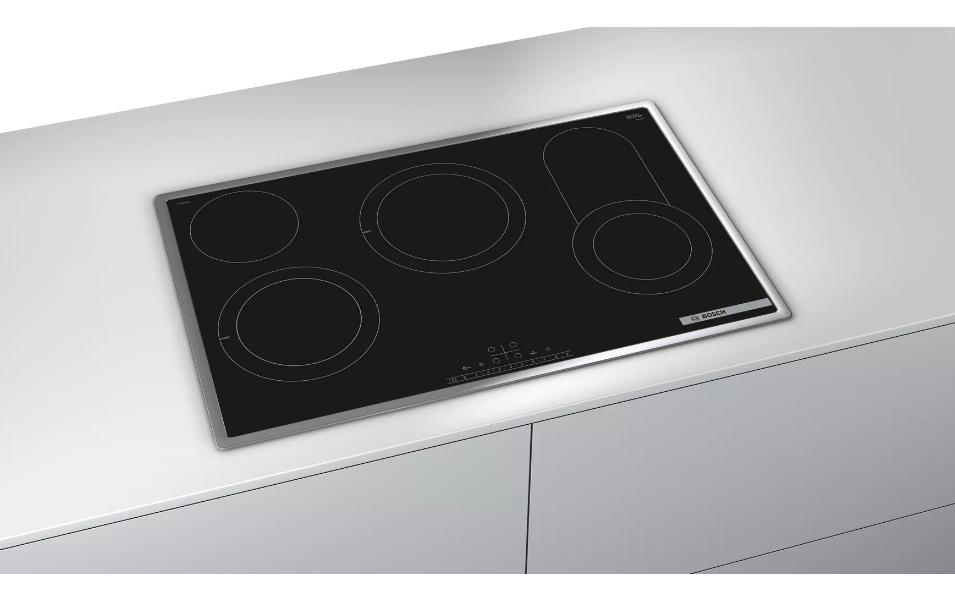 Glaskeramik-Kochfeld PKC845FP2C Aufliegend<br>Glaskeramik-Kochfeld mit 4 Herdplatten