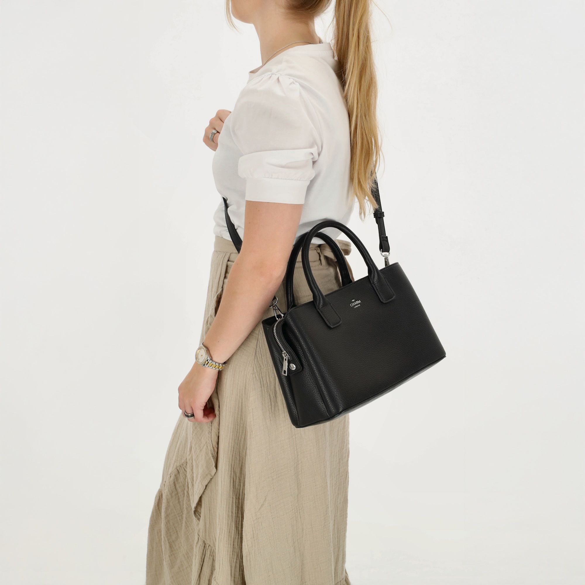 Charm London Muggiano Handtas M Zwart