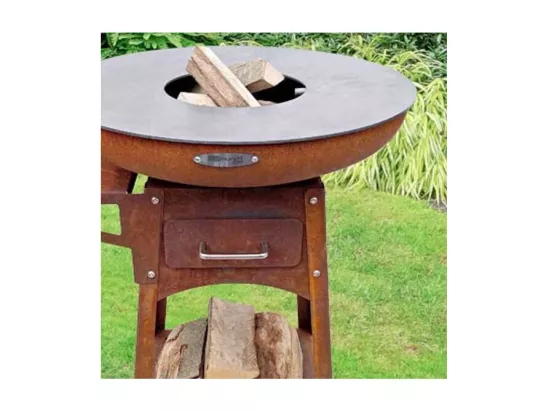 Barbecue brasero en acier Zelos Hauteur 71 cm Diamètre 62 cm
