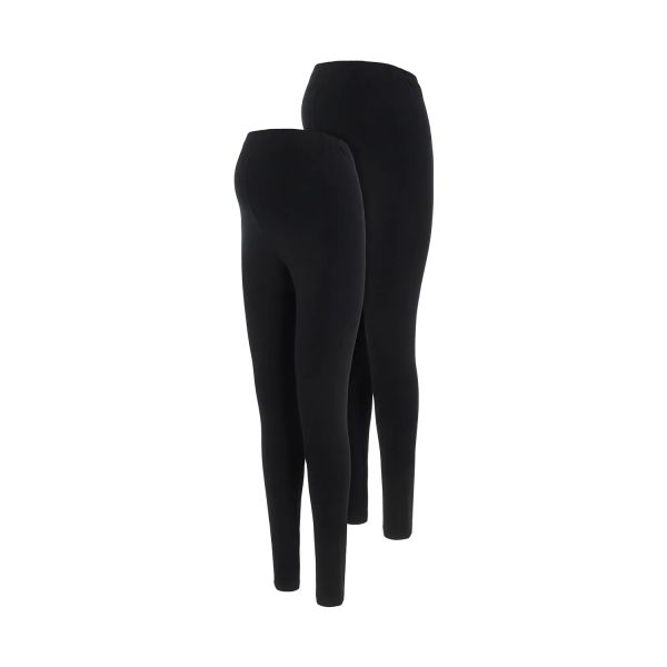 MAMA.LICIOUS Zwangerschapslegging - Emma - 2-Pack - Maat M - Zwart