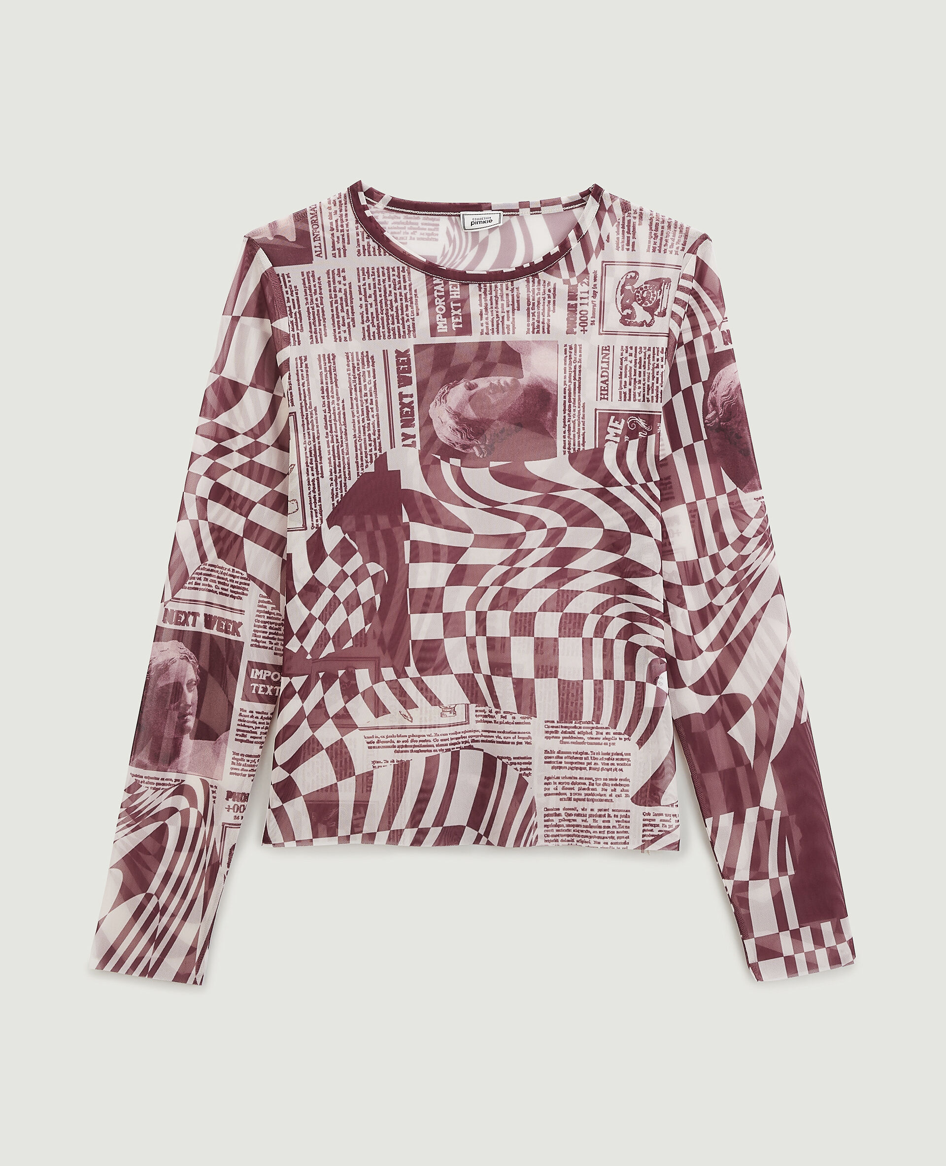 Top en maille transparente - Blanc