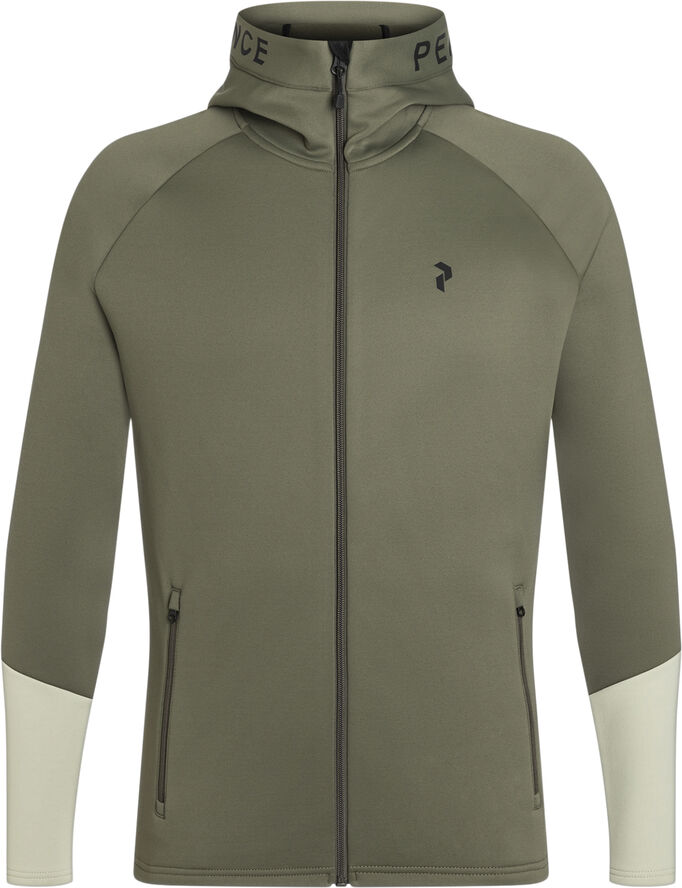 Peak Performance M Rider Mid Zip Hood-PINE NEEDLE-LI Pine needle/limit green/