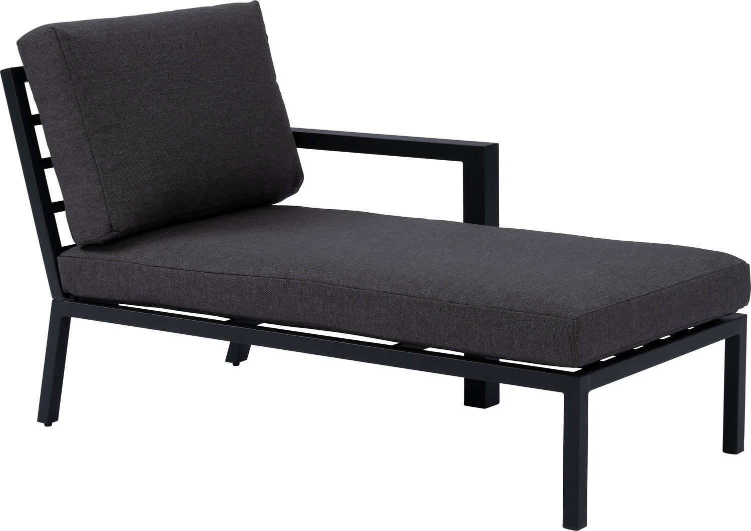 Intratuin loungebank chaise longue links Milo zwart