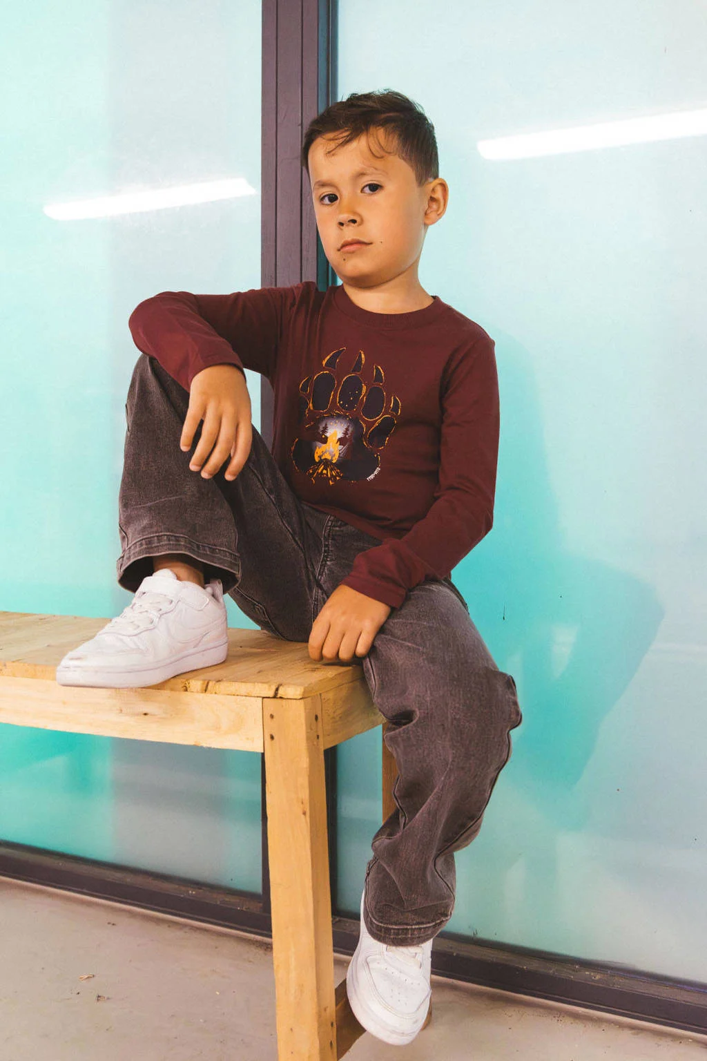 TYGO & vito longsleeve donkerrood