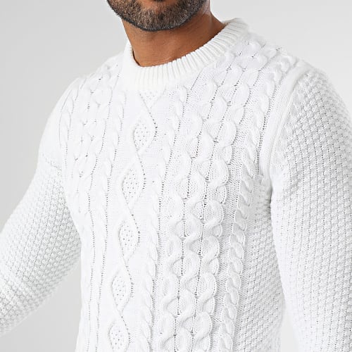 Lot De 2 Pulls Col Roulé Torsades 0250 0184 Noir Blanc