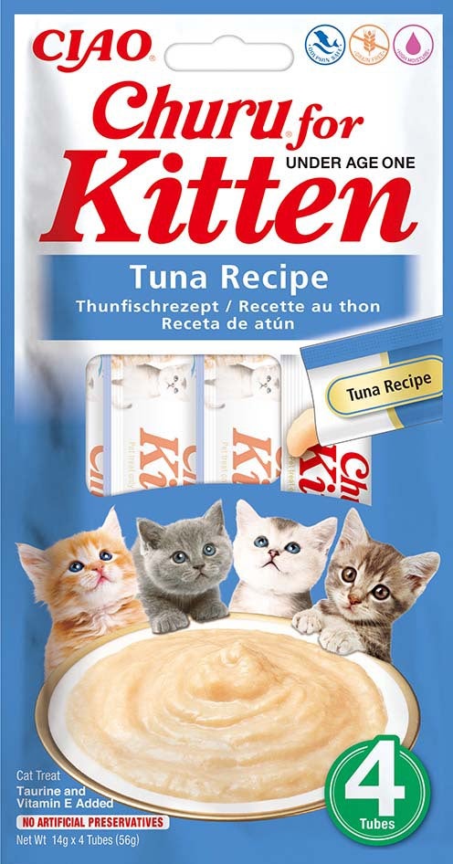 Inaba kattensnack Churu for Kitten tonijn 14 g 4 stuks