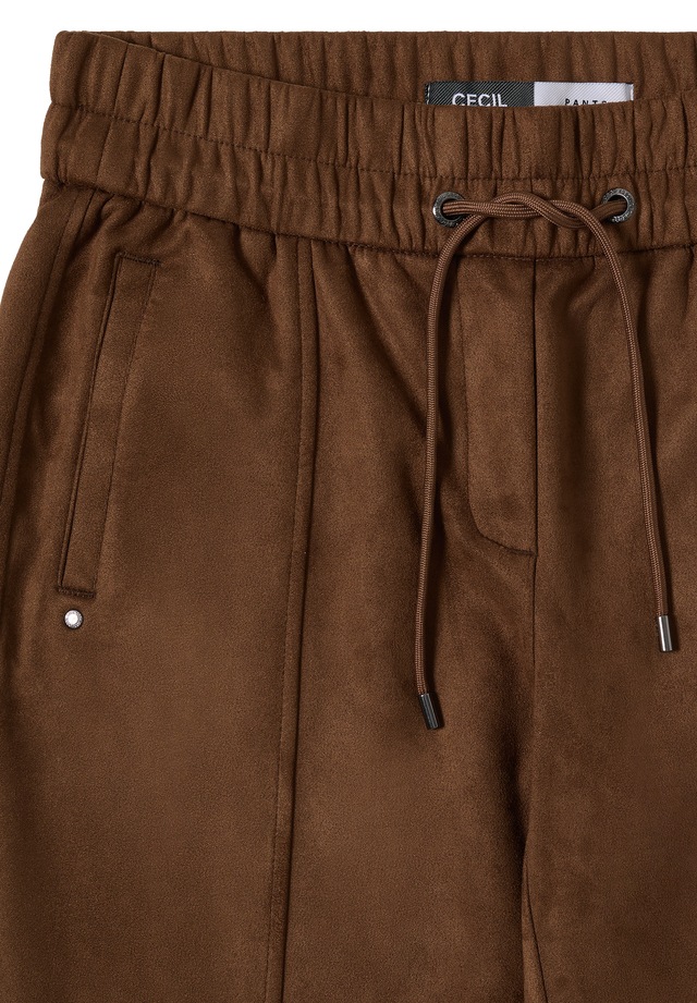 Cecil Stoffhose »Style Tracey«  Velours-Look, mit elastischem Bund und Tunnelzug