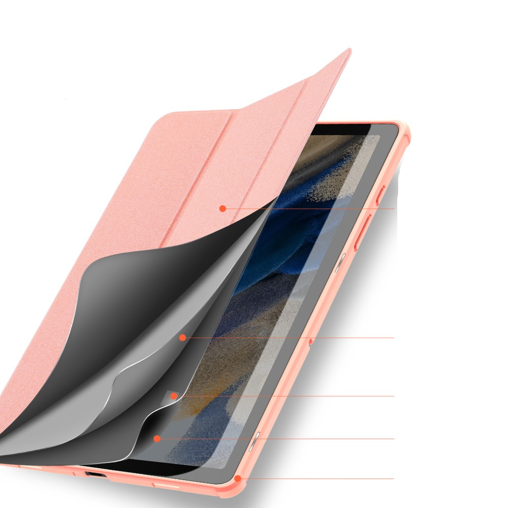 Samsung Galaxy Tab A9  Plus Tasche Smart Cover Hülle Stoff Design - Rosa