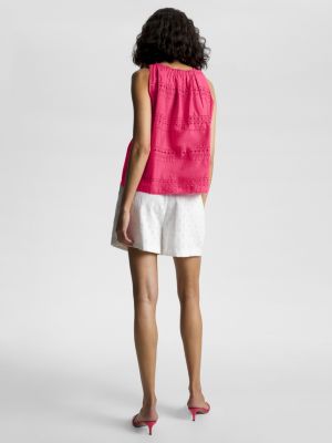 Blusa Broderie Anglaise Popeline Regular Fit