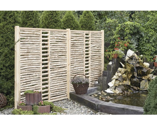 Hoofdelement hazelnoot inclusief trellis geschild halfrond 180 x 180 cm