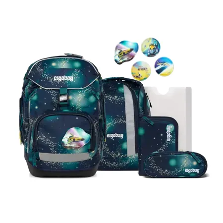 ergobag PACK Schulrucksack-SetRaumfahrBär, 6-teilig
