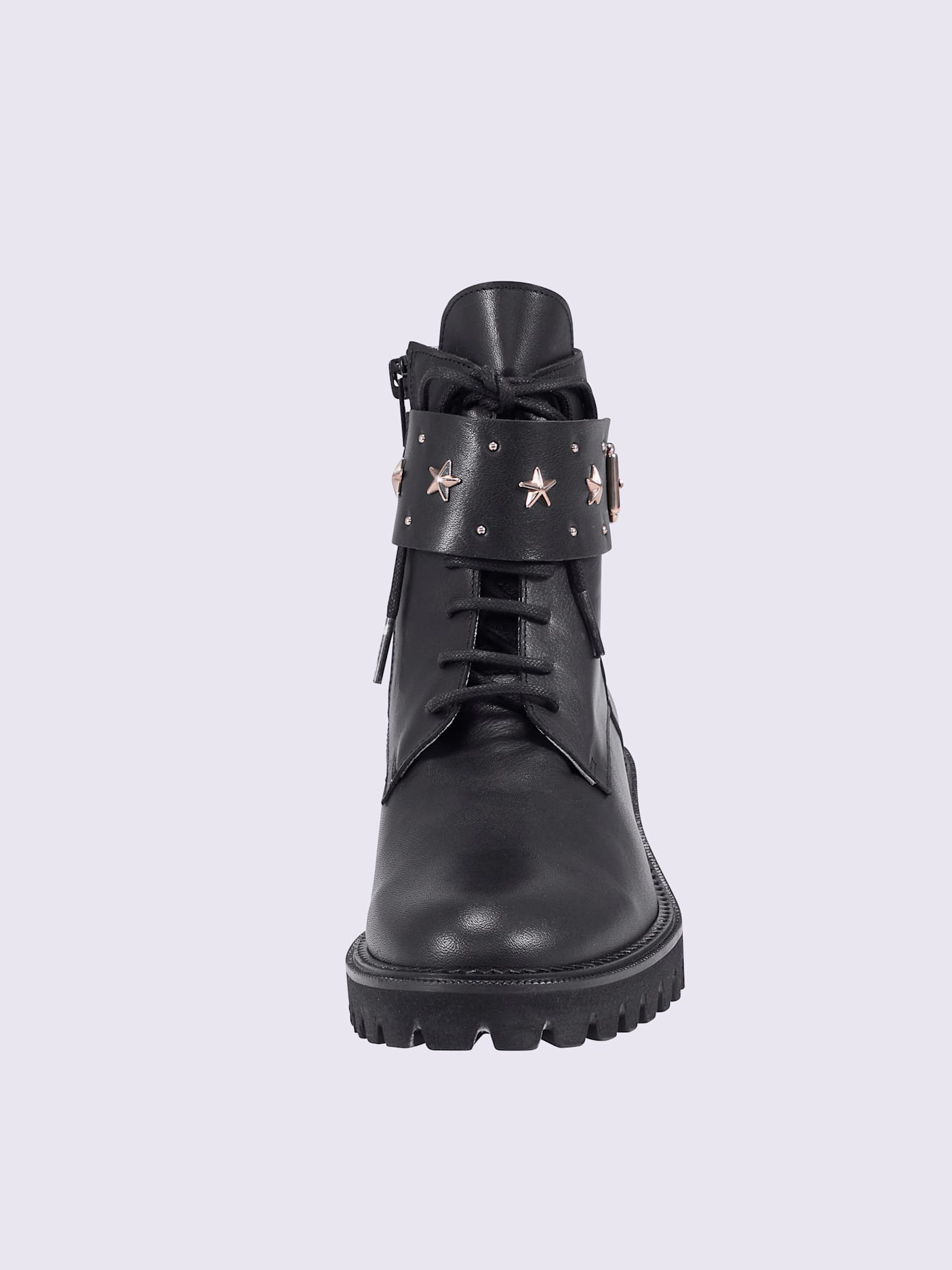 Bottines à lacets cuir nappa de vache