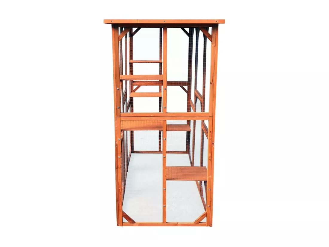 Enclos extérieur parc pour bois marron 180 x 88 x 169 cm 16_0001712