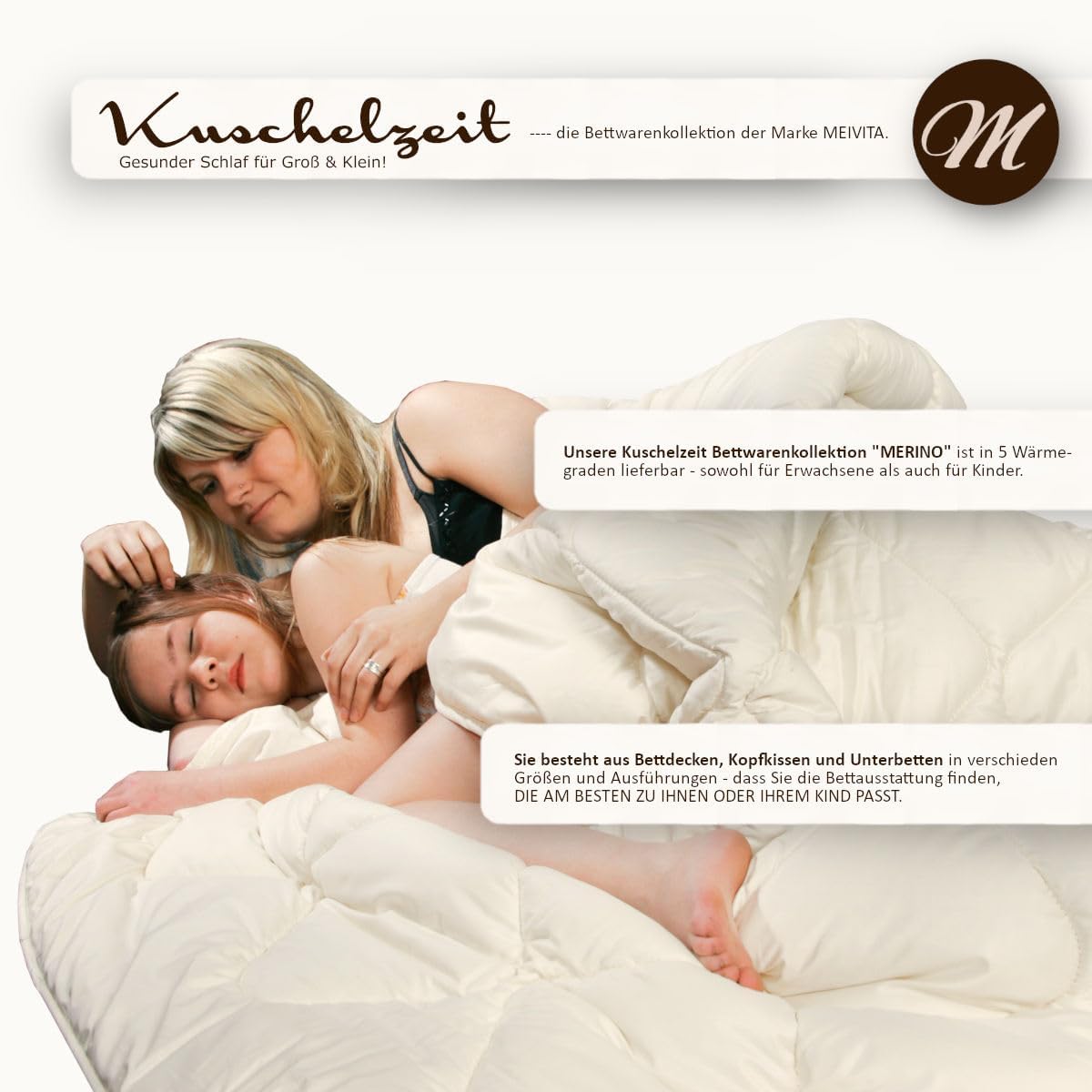 Merino Schaf-Schurwoll Winterdecke in 135x200 cm Schurwoll Winterbett Duo-Bett Duo-Steppdecke Winter Bettdecke