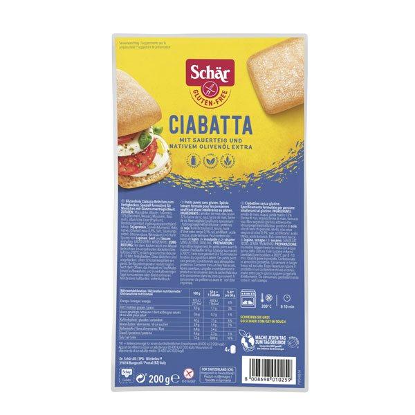SCHAER Ciabatta Aufbackbrötchen<br>4 × 50 g