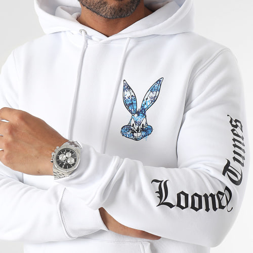 Sweat Capuche Milano Front Bugs Blanc