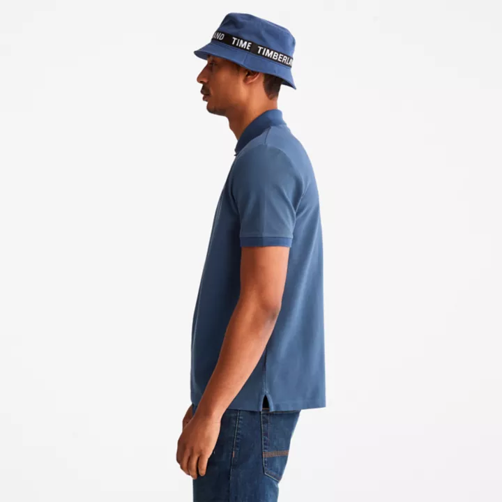 Polo en piqué Millers River pour homme en bleu