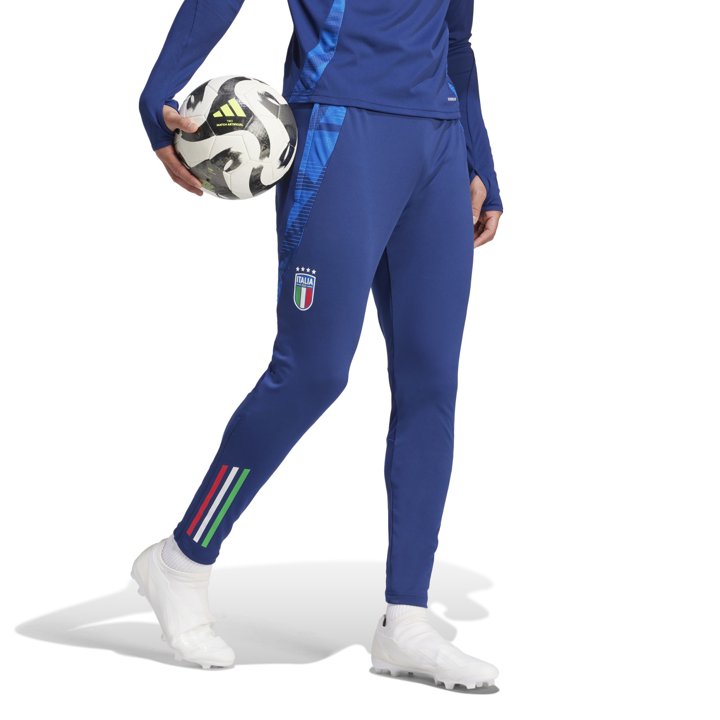 Adidas Italië Trainingsbroek 2024-2026 Donkerblauw Blauw Goud