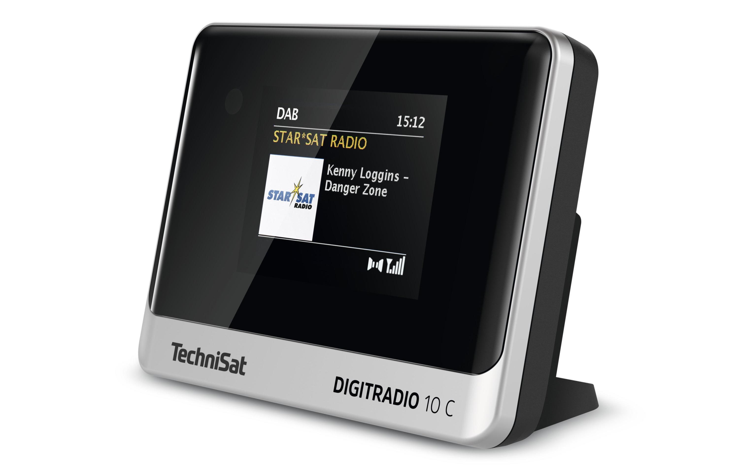 Radio-Tuner DigitRadio 10 C Schwarz/SilberDAB+/UKW-Empfangsteil/Radioadapter mit Farbdisplay und Bluetooth-Audiostreaming
