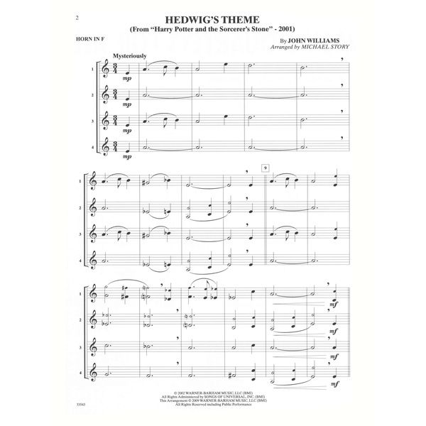 Alfred Music Publishing Movie Quartets for All Horn