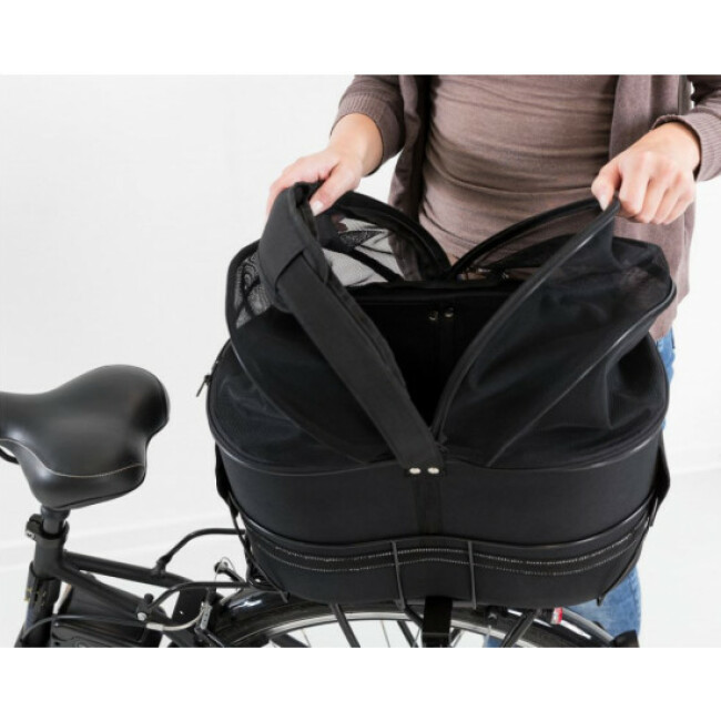 Panier vélo transport chien Trixie pour porte-bagages larges